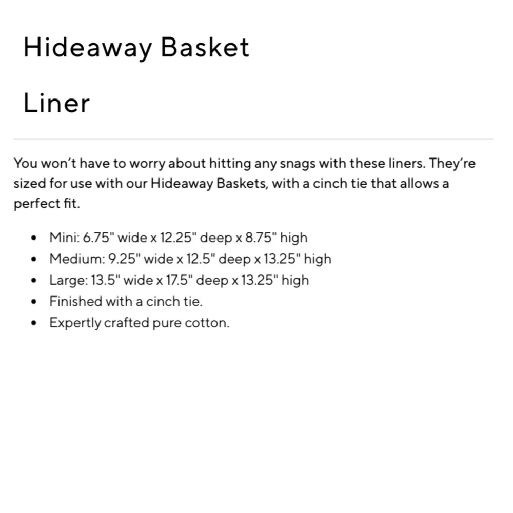 Pottery Barn Teen Navy Basket Liner